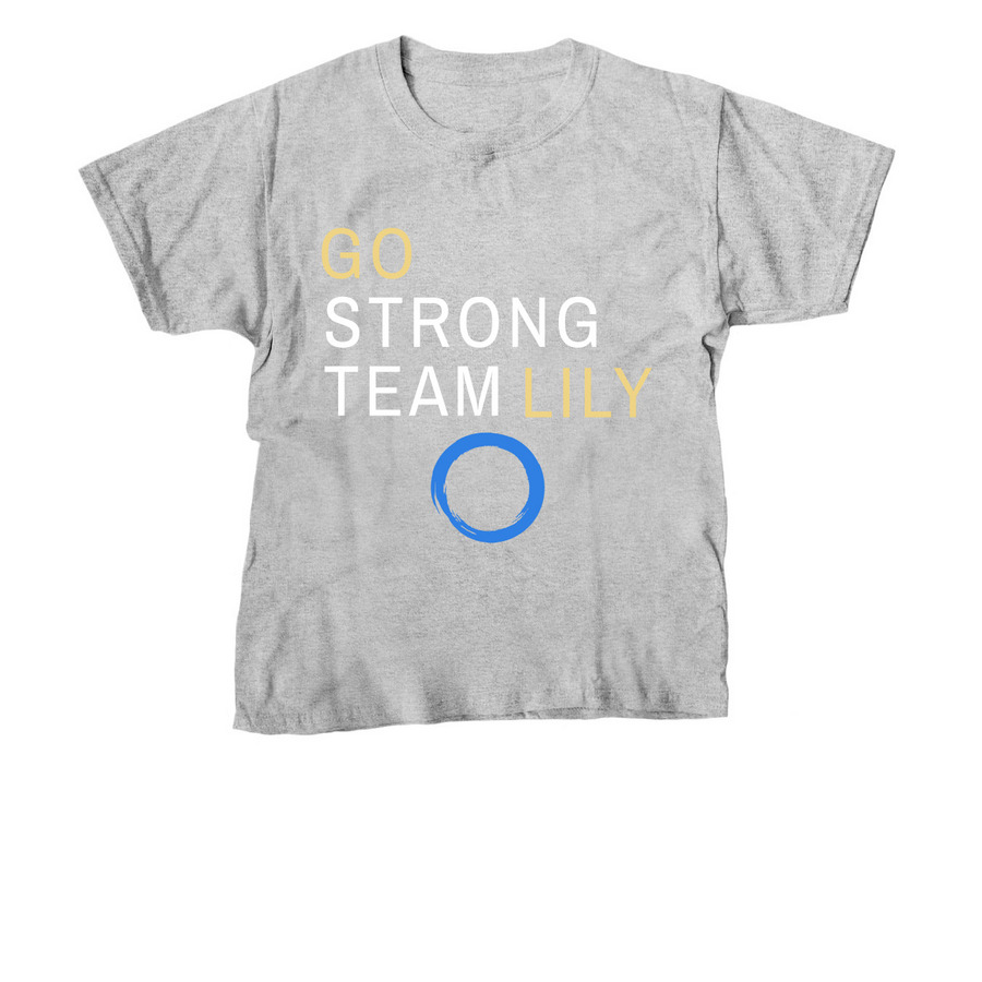 GO STRONG - TEAM LILY, a Sport Grey Youth Unisex Tee