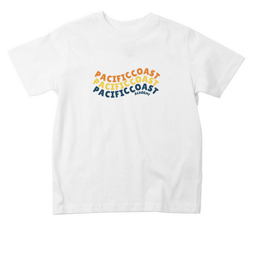 Wavey Pacific Coast - Toddler, a White Toddler Tee