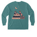 PWR Black-footed Ferret Pocket Tee, a Seafoam Comfort Colors Long Sleeve Pocket Tee (back-view)