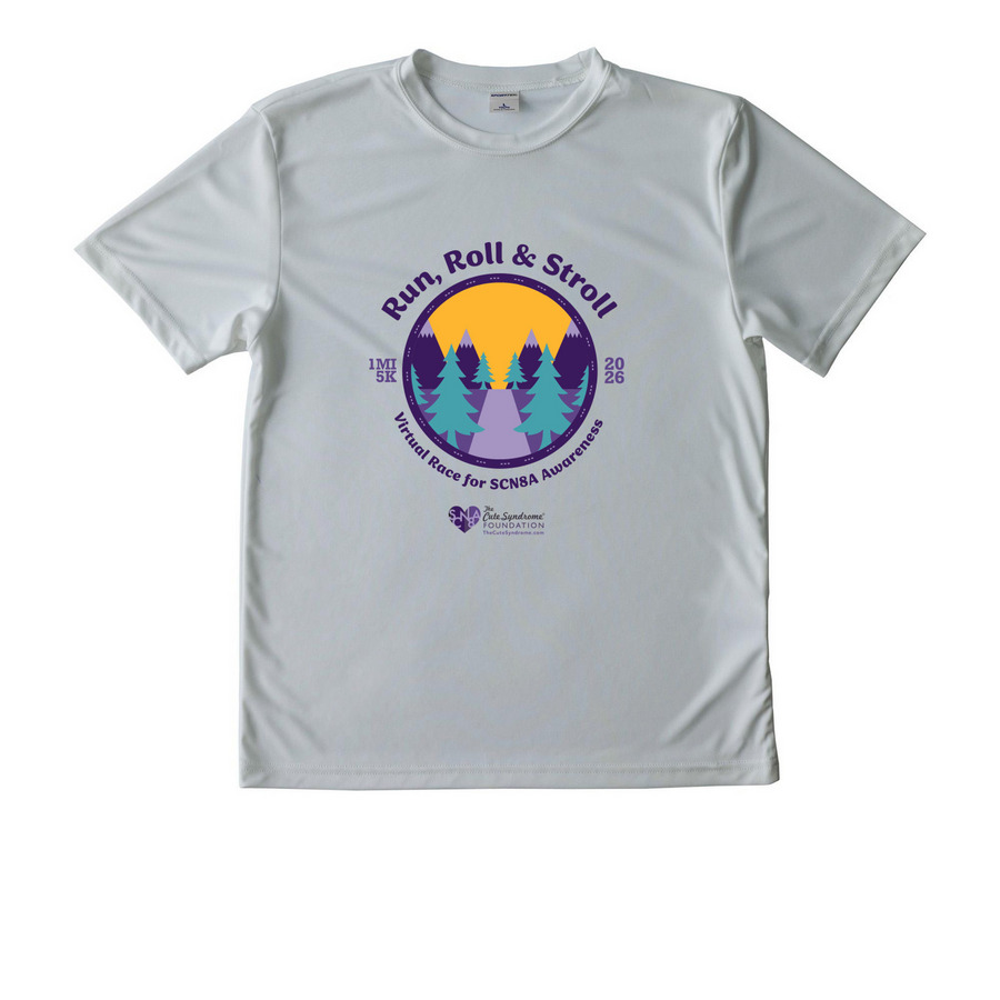 2026 TCSF Run, Roll & Stroll, a Silver Youth Performance Tee