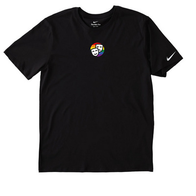 Pride Masks Activewear, a Black Nike Dri-FIT Jersey Blend Performance Tee