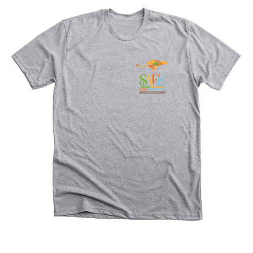 2024 SAFE CHEETAH Option 1, a Athletic Heather Premium Unisex Tee