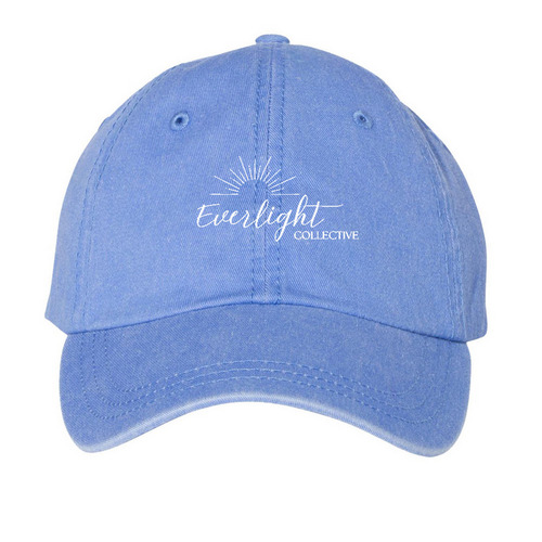 Everlight Collective Hats, a Periwinkle Printed Pigment Dye Baseball Cap