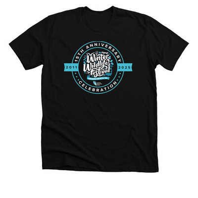 VB Winter Wildlife Festival 15th Anniversary, a Solid Black Blend Premium Unisex Tee