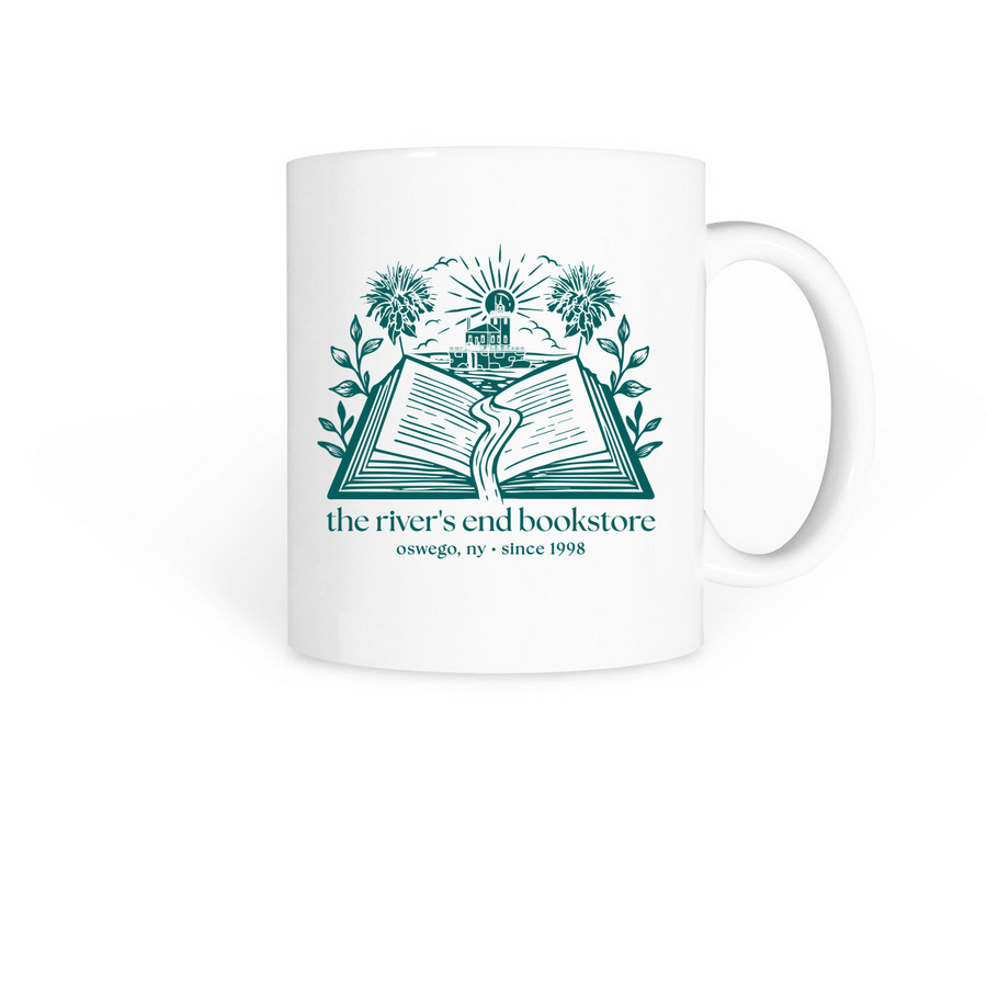 river's end bookstore mug, a White Coffee Mug