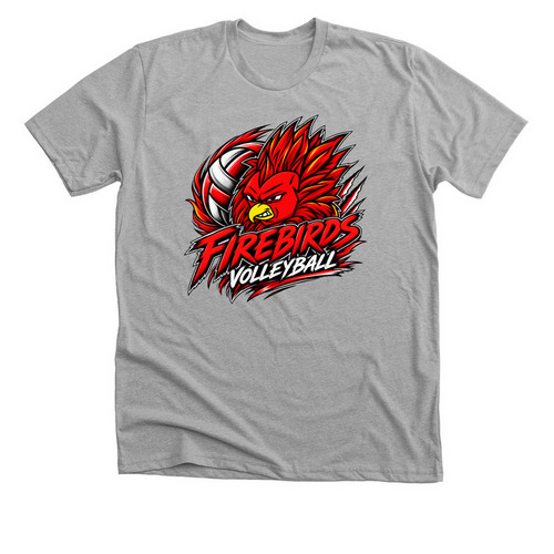 Graphic Firebirds, a Athletic Heather Premium Unisex Tee