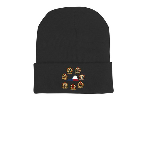 NEC caps, a Black Printed Cuffed Beanie