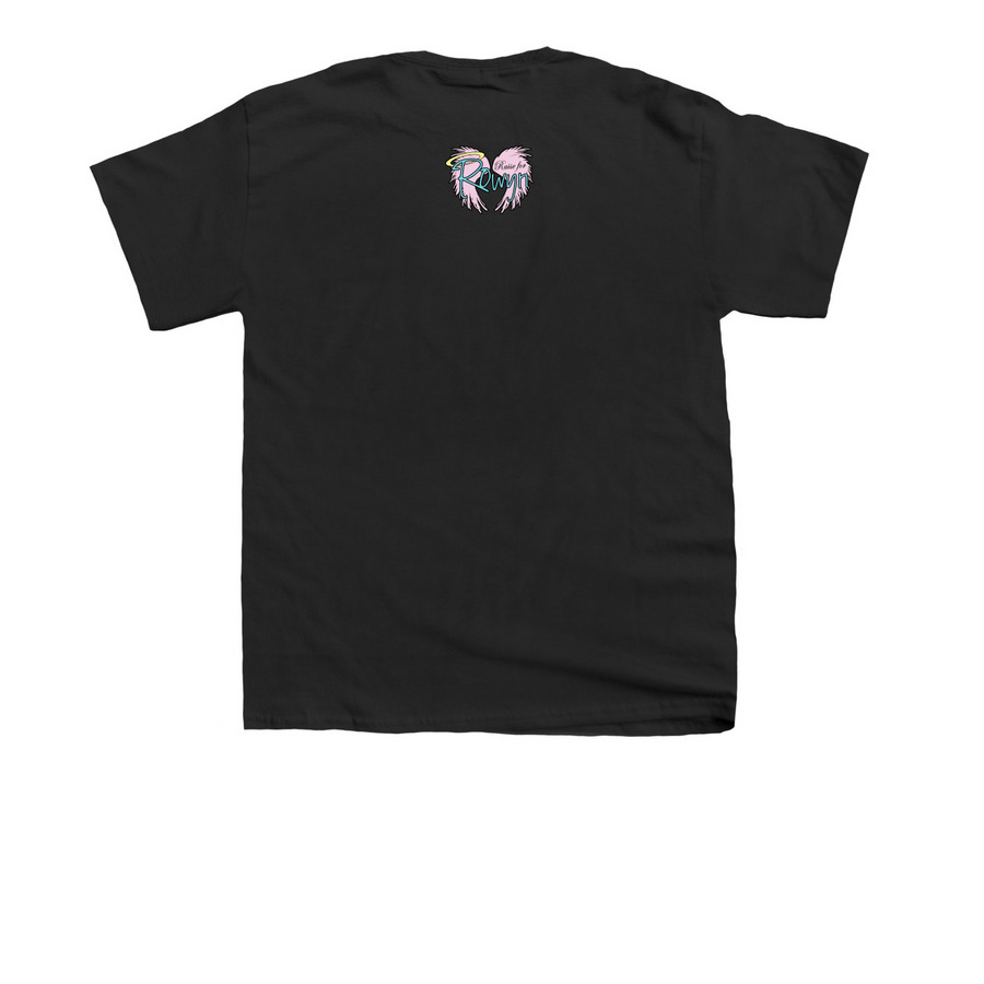 Halo Society Members, a Black Youth Unisex Tee (back-view)