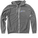 Pollinator Pathway Logo - white, a Deep Heather Zip Up Hoodie