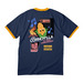 Cornch*lla 10th Anniversary, a Navy/ Gold Cotton Ringer Tee (back-view)