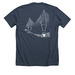 1 in 100&nbsp;, a Heather Midnight Navy Premium Unisex Tee (back-view)
