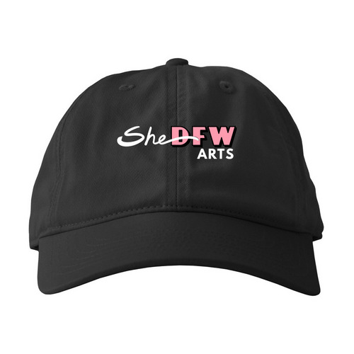 SheDFW Hat, a Black Printed Eco Baseball Cap