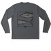 Tuna Long Sleeve&nbsp;, a Iron Grey Unisex Performance Long Sleeve Tee (back-view)