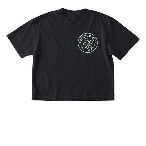 FSS - Seafoam Logo, a Black Comfort Colors Boxy Tee
