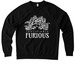 Justifiably FURIOUS, a Deep Black Allmade Organic French Terry Crewneck Sweatshirt