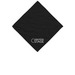 White Logo Bandana, a Black Cotton Bandana