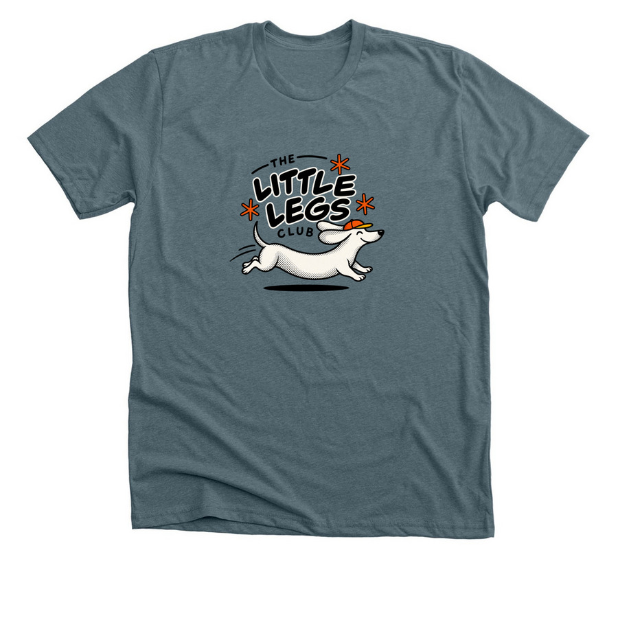 The little legs club, a Heather Slate Premium Unisex Tee