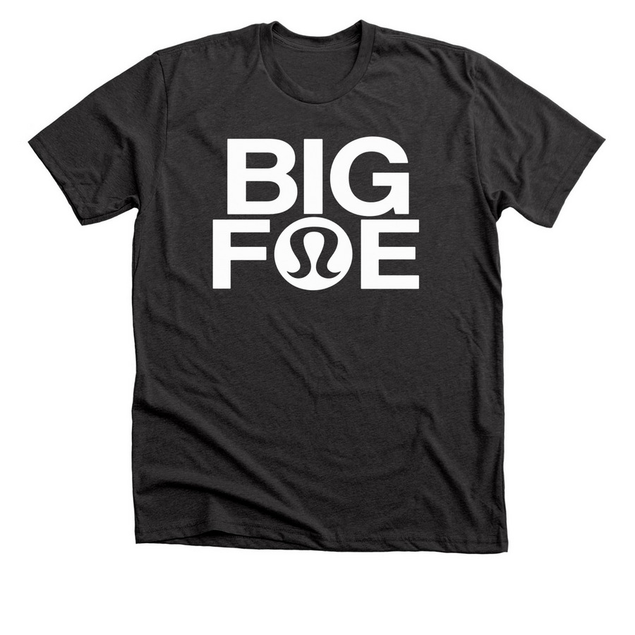 Big Foe Lululemon T Shirt, a Dark Grey Heather Premium Unisex Tee