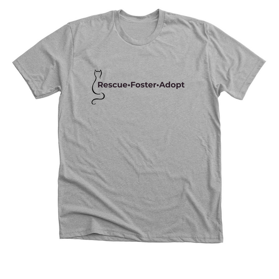 Rescue Foster Adopt, a Athletic Heather Premium Unisex Tee
