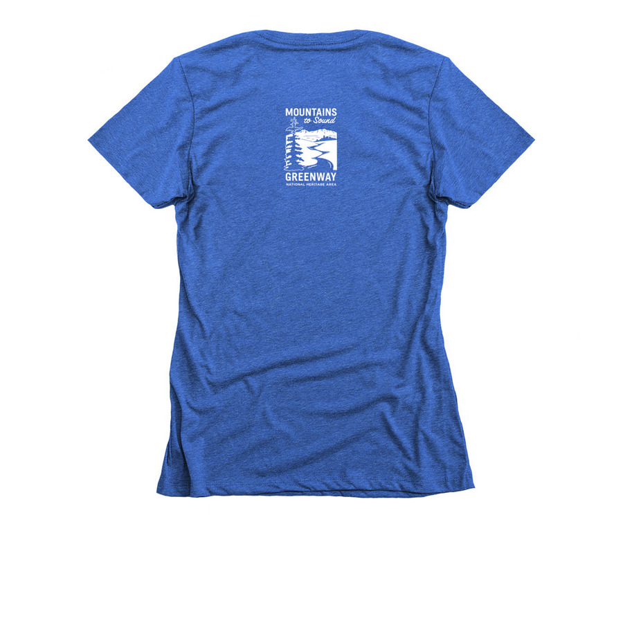 Explore the Greenway NHA #2, a Royal Women's Slim Fit Tee (back-view)