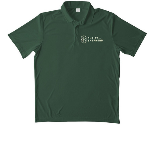 Fore the Kingdom, a Forest Green Unisex Performance Polo