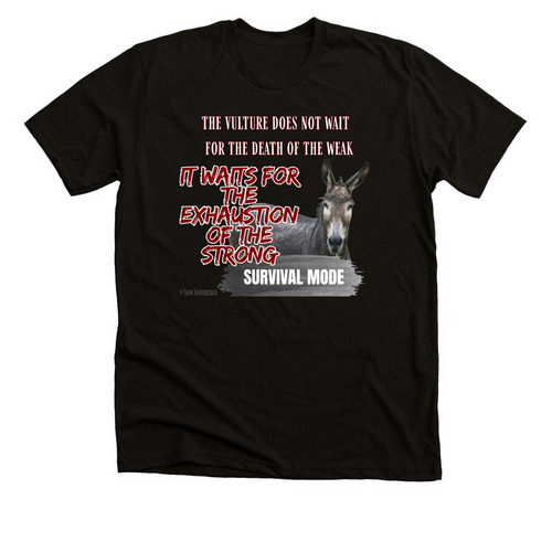 Survival Mode - Exhaustion of the Strong, a Black Heather Premium Unisex Tee