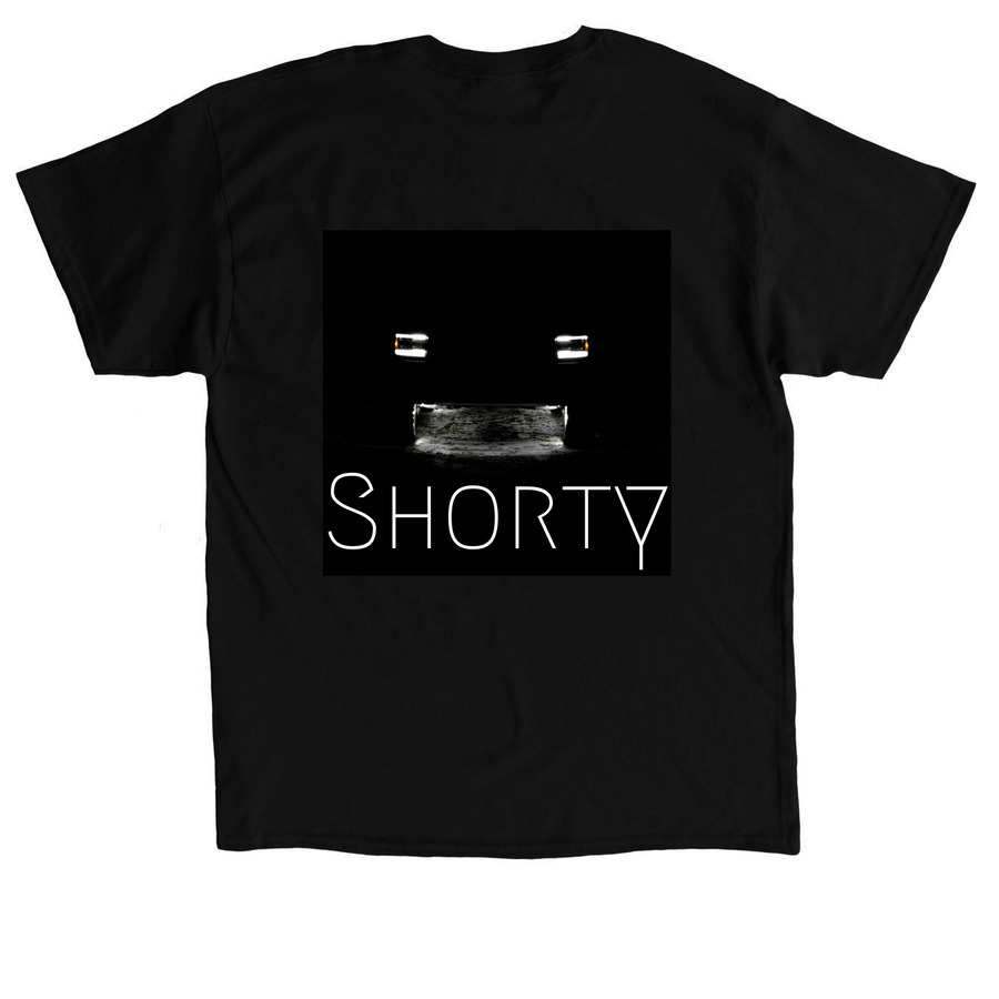 Full outline, a Black Classic Unisex Tee (back-view)