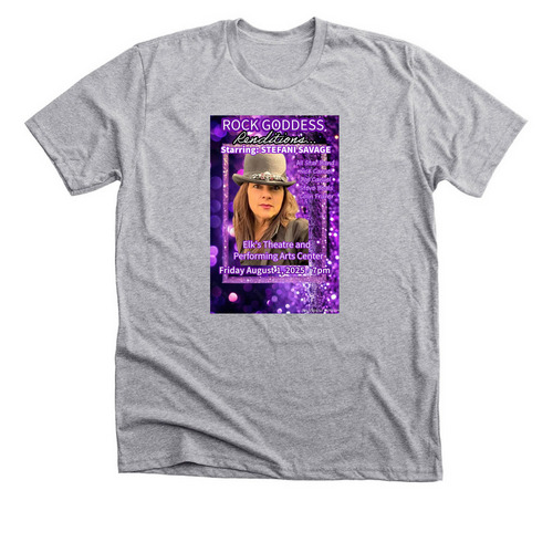 Rock Goddess Renditions, a Athletic Heather Premium Unisex Tee