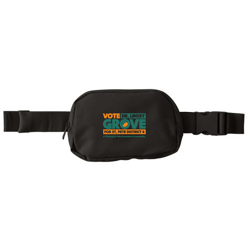 Grove for St Pete Fanny Pack, a Deep Black Matte Hip Pack