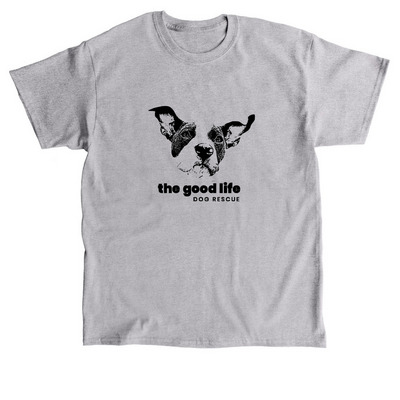 Support The Good Life Dog Rescue, a Sport Grey Classic Unisex Tee