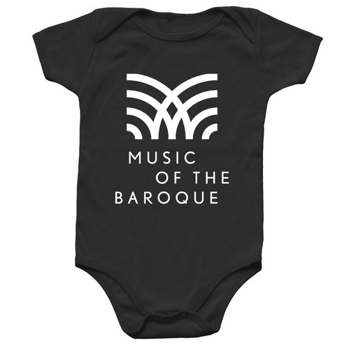 Music of the Baroque Kids Clothing, a Black Infant Onesie