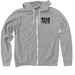 Dear Jack Zip-Up (Black Logo), a Athletic Heather Zip Up Hoodie