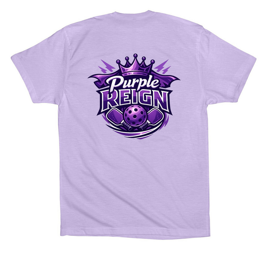 Purple Reign, a Dark Lavender Premium Cotton Tee (back-view)