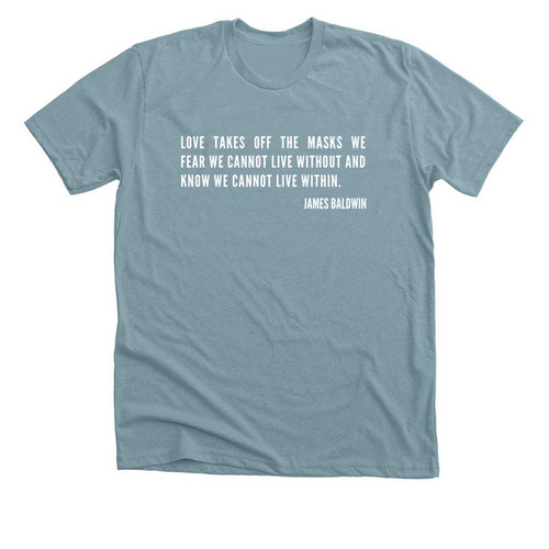James Baldwin Tee, a Heather Blue Lagoon Premium Unisex Tee