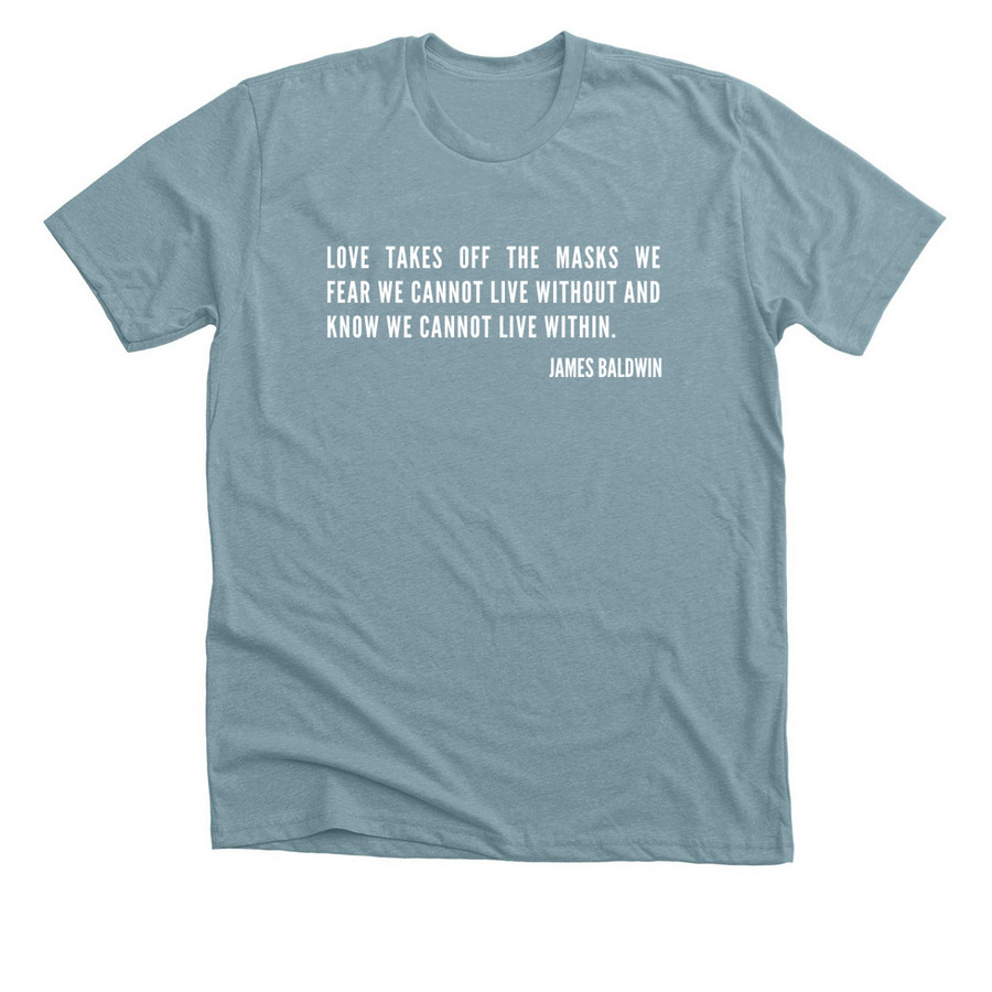 James Baldwin Tee, a Heather Blue Lagoon Premium Unisex Tee
