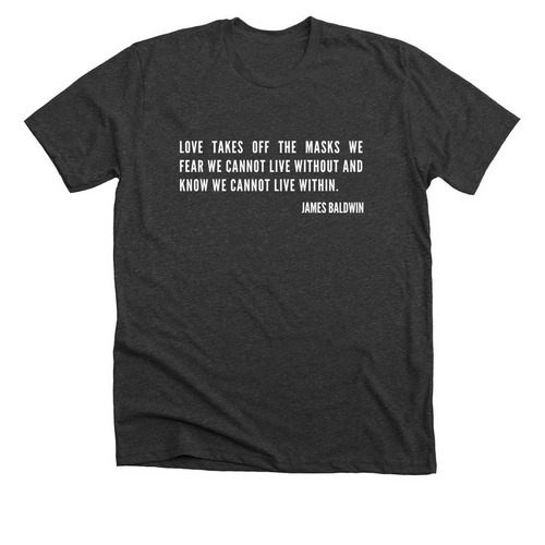 James Baldwin Tee for NAACP, a Dark Grey Heather Premium Unisex Tee