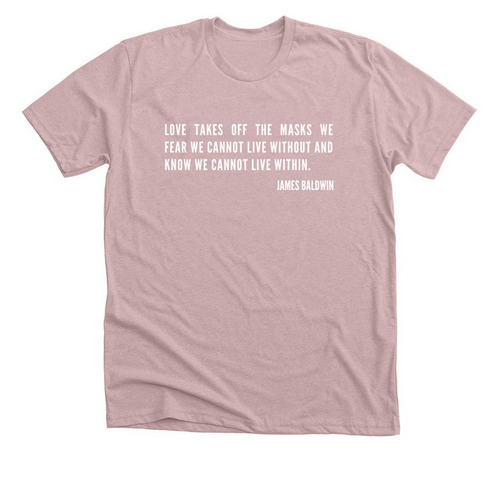 James Baldwin Tee, a Heather Pink Gravel Premium Unisex Tee