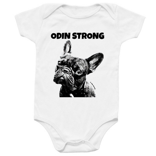 Small but Mighty, a White Infant Onesie