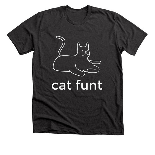 cat funt, a Dark Grey Heather Premium Unisex Tee