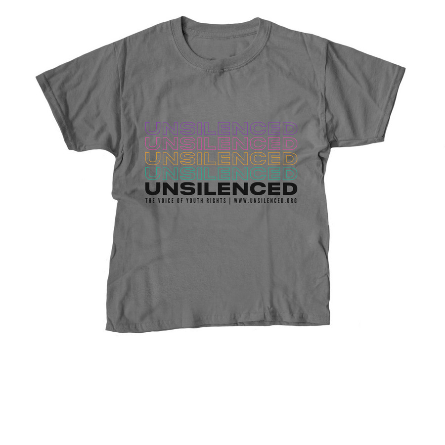 UNSILENCED Throw Back, a Charcoal Youth Unisex Tee