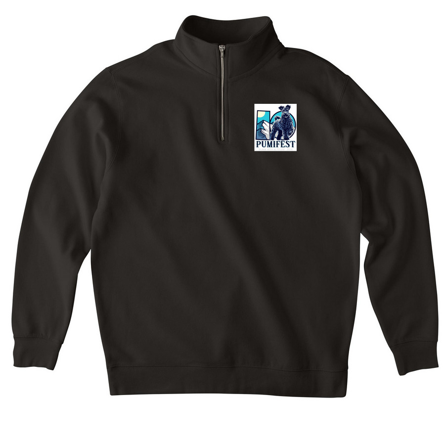 1/4 Zip Sweatshirt, a Black Midweight Quarter Zip Pullover