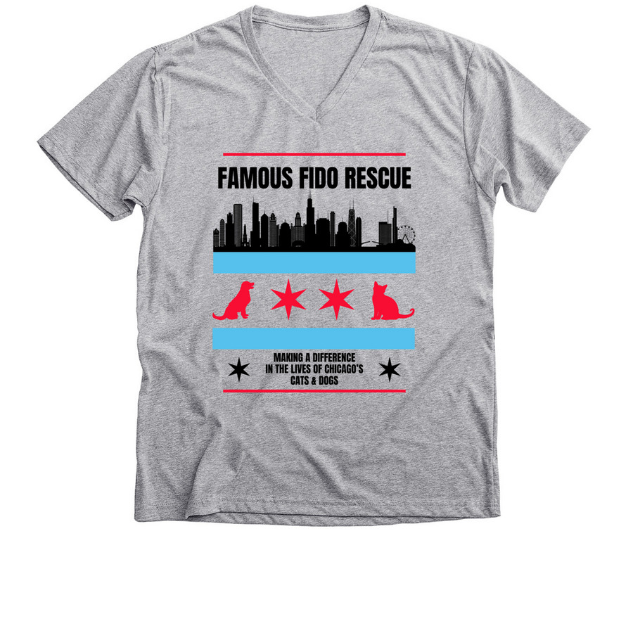 Make A Difference, a Athletic Heather Premium V-Neck Tee