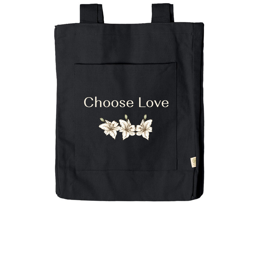 Choose Love Tote, a Black Reclaimist Everywhere Tote Bag