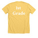 Adult First Grade Field Day Shirt, a Heather Yellow Gold Premium Unisex Tee (back-view)