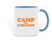 Vintage Camp Mug, a Light Blue Two-Tone Ceramic Mug
