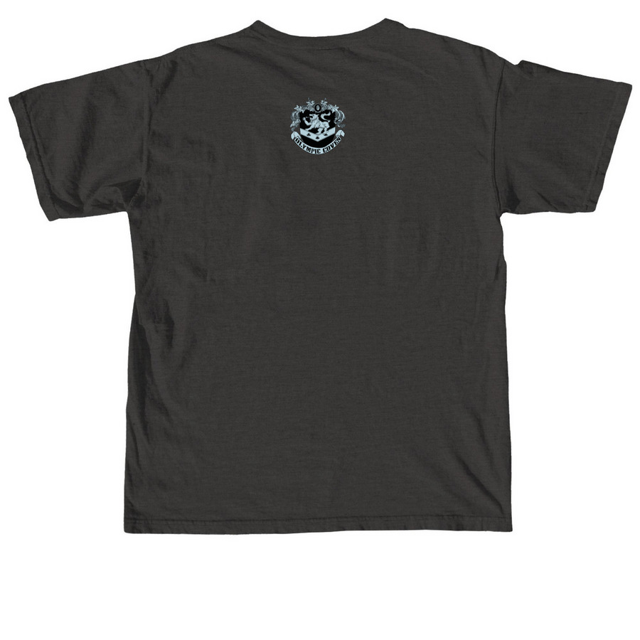 The Olympic Coven 2023, a Pepper Comfort Colors Unisex Tee (back-view)