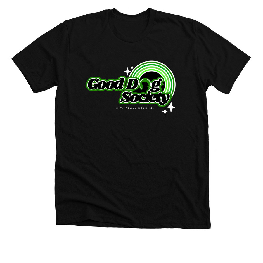Good Dog Society - Black Logo, a Solid Black Blend Premium Unisex Tee