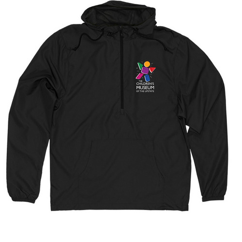 TCMU Jacket (Full Color), a Black Quarter-Zip Windbreaker