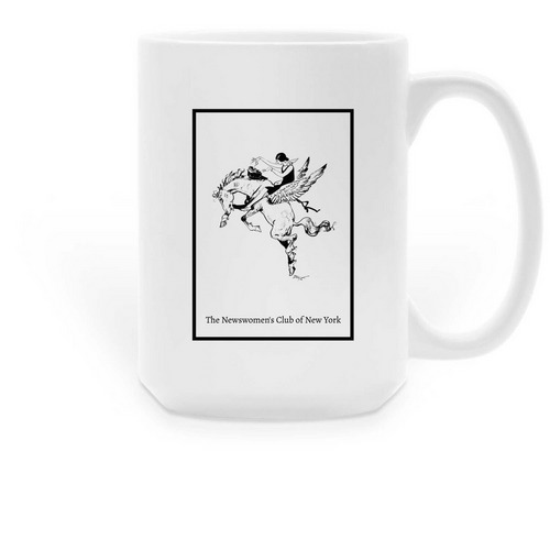 Newswomen's Club Mug, a White Large Coffee Mug