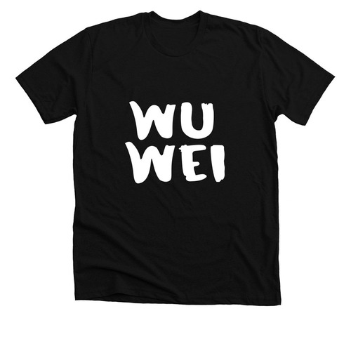 WU WEI&nbsp;, a Solid Black Blend Premium Unisex Tee